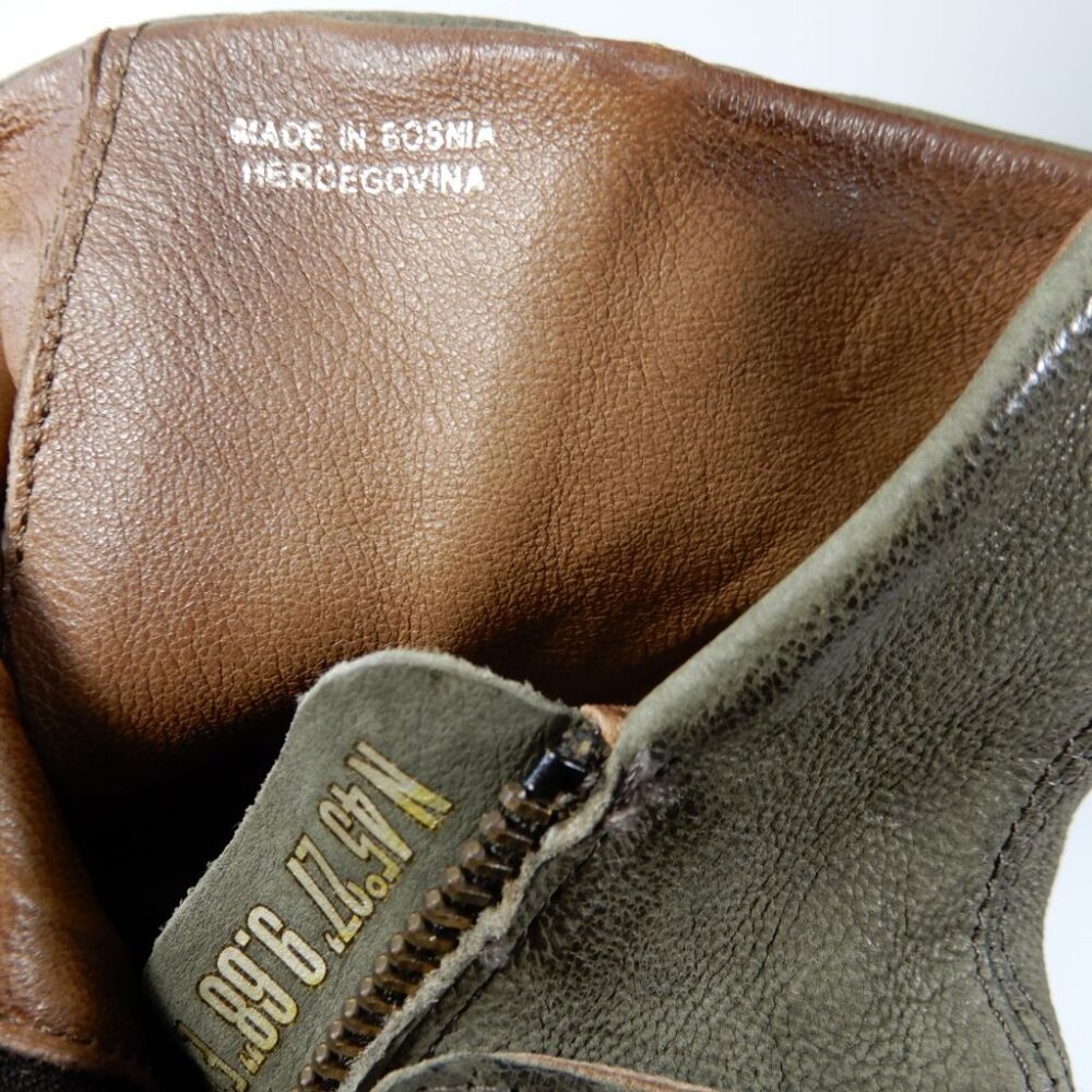 A.S.98 Linder Chunky Platform BOOTS Size 39 8.5 9 Green Leather NEW $399 - Picture 14 of 14